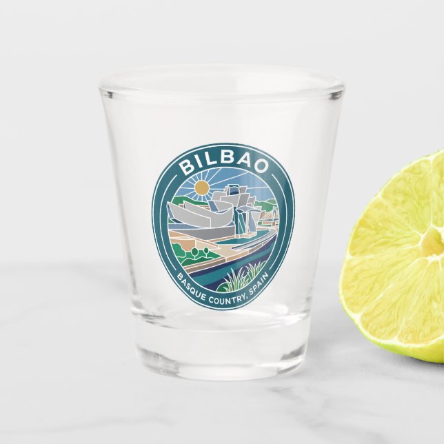 Vaso De Chupito Museo Guggenheim Bilbao España (Anverso)