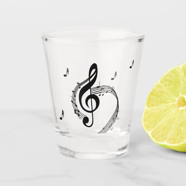 Vaso De Chupito Música Climactic G Clef (Anverso)