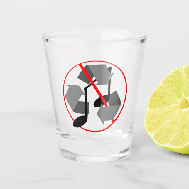 Vaso De Chupito Música reciclada sobrante (Anverso)