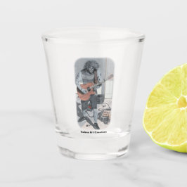 Vaso De Chupito Músico de guitarra zombi Fantasy Art Shot Glass