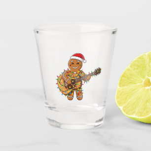 Vaso De Chupito Músico de jengibre adorable tocando la guitarra
