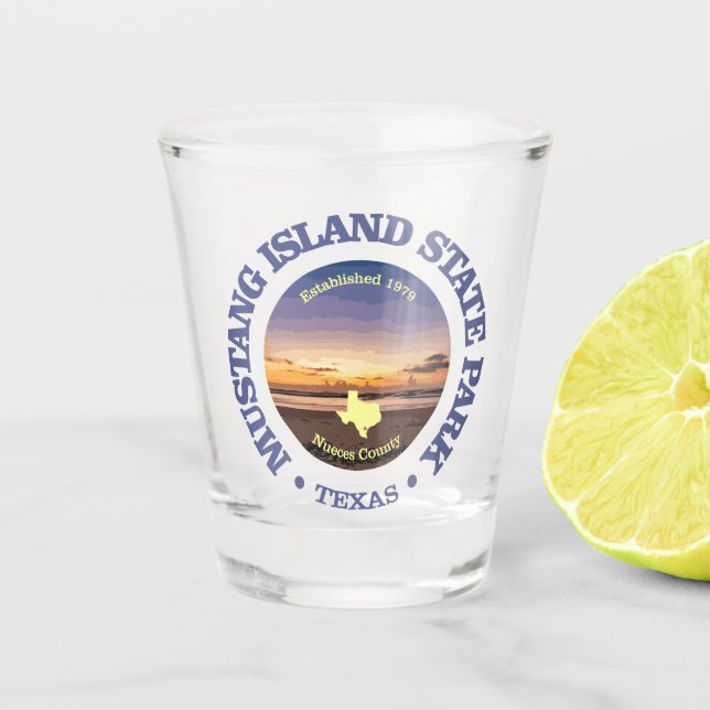 Vaso De Chupito Mustang Island SP (Anverso)