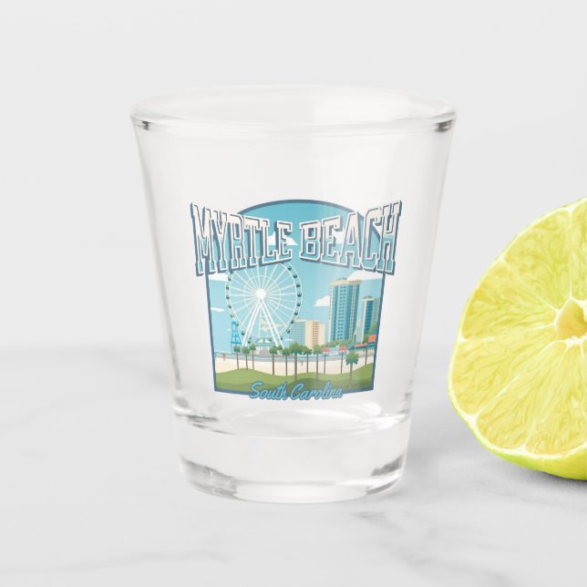 Vaso De Chupito Myrtle Beach, Carolina del Sur (Anverso)