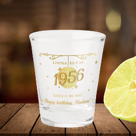 Vaso De Chupito Nacido en 1956 Fiestas de 70 cumpleaños barware de