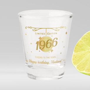 Vaso De Chupito Nacido en 1966 60 cumpleaños fiesta de bebidas bar