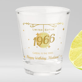 Vaso De Chupito Nacido en 1966 60 cumpleaños fiesta de bebidas bar