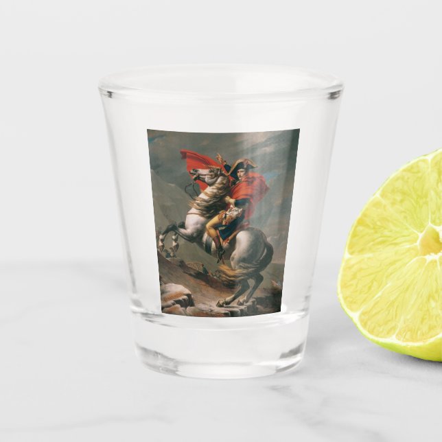 Vaso De Chupito Napoleón con Caballo, Batalla del Paso de San Bern (Anverso)