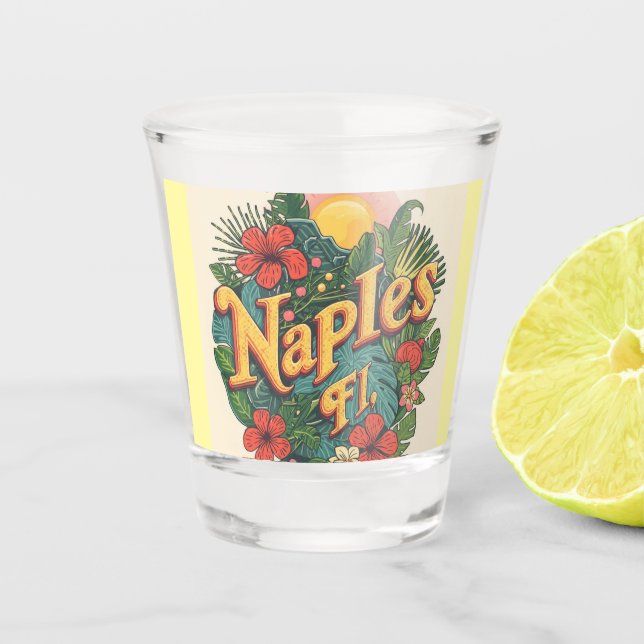Vaso De Chupito Nápoles florida soñando (Anverso)