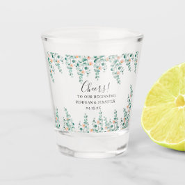 Vaso De Chupito Naranja Blossom Floral Bridal Shower