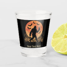 Naranja de Halloween de pie grande y negro