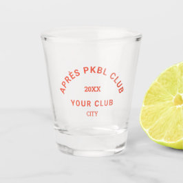 Vaso De Chupito Naranja retro Après PKBL Club Escudo Pickleball