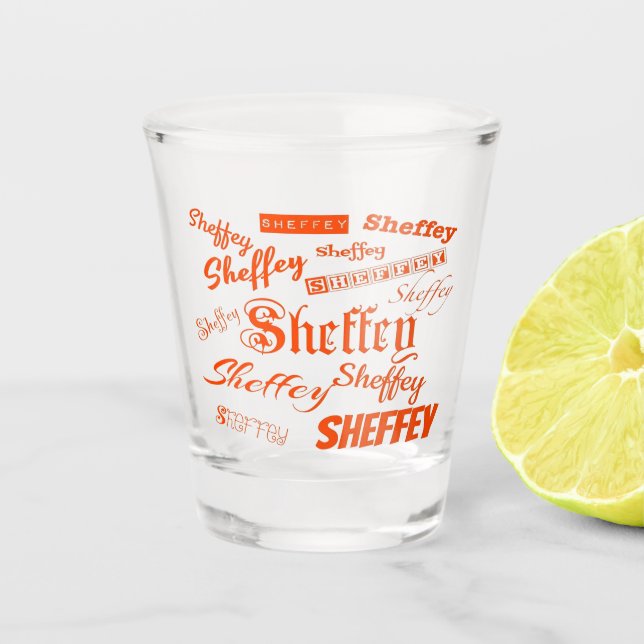 Vaso De Chupito Naranjas Sheffey Fonts - 9569 (Anverso)