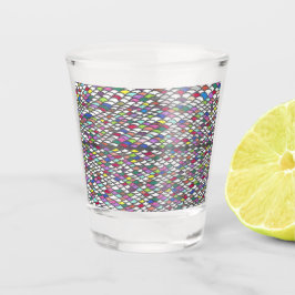 Vaso De Chupito Narmin | Patrón colorido y repetitivo dibujado a m