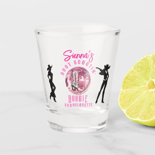 Vaso De Chupito Nashville Cowgirl Disco Rodeo Bachelorette Weekend (Anverso)
