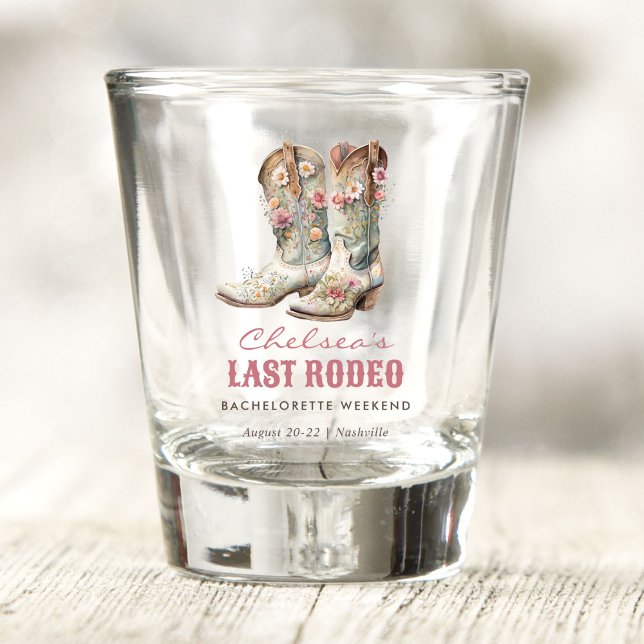 Vaso De Chupito Nashville Último Rodeo Boots Bachelorette Party (Subido por el creador)