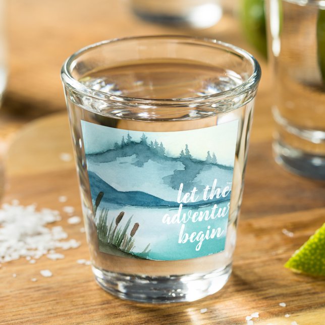 Vaso De Chupito Naturaleza acuática moderna Empecemos la aventura (Subido por el creador)