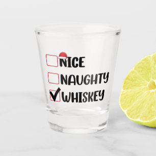 Vaso De Chupito Naughty Nice Whiskey Santa Navidades List