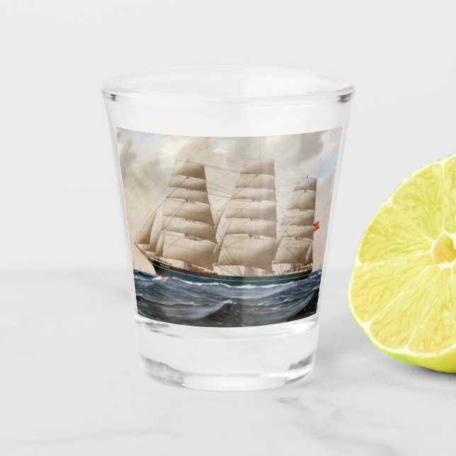Vaso De Chupito Nave de vela Dartford 1910 (Anverso)