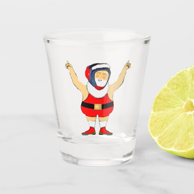 Vaso De Chupito Navidad de lucha libre (Anverso)