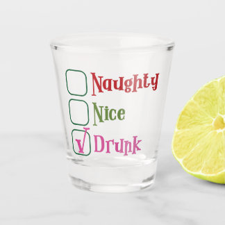 Vaso De Chupito Navidad traviesa, agradable, borracha