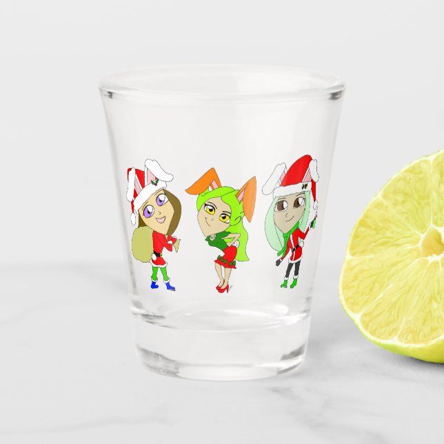 Vaso De Chupito Navidades Bunnygirls (Anverso)