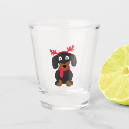 Vaso De Chupito Navidades dachshund