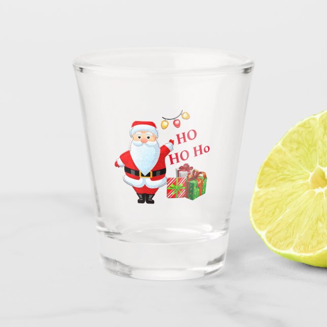 Vaso De Chupito Navidades de Cute Personalizado Santa Causa (Anverso)