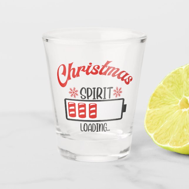 Vaso De Chupito Navidades de espíritu cargando divertidas bebidas  (Anverso)