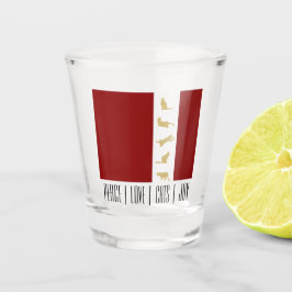 Vaso De Chupito Navidades de gatos de oro blanco rojo moderno