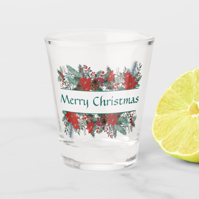Vaso De Chupito Navidades de la frontera de Bouquet (Anverso)