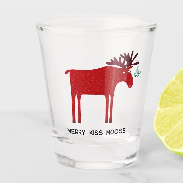 Vaso De Chupito Navidades de Merry Kiss Moose (Subido por el creador)