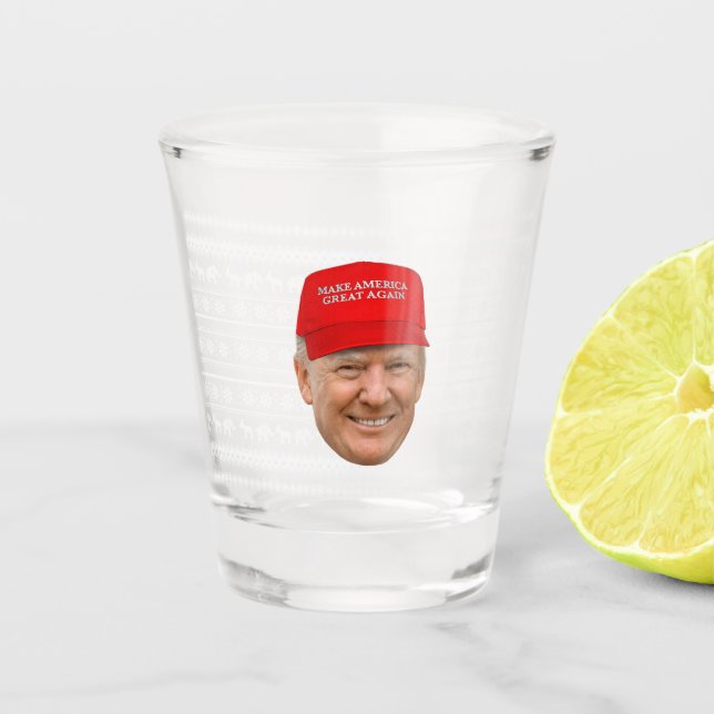 Vaso De Chupito Navidades de TRUMP MAGA (Anverso)
