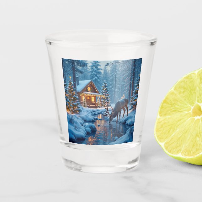 Vaso De Chupito Navidades de vidrio caliente de la cabina (Anverso)