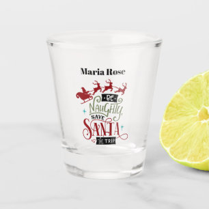 Vaso De Chupito navidades divertidos arte de Santa Palabra