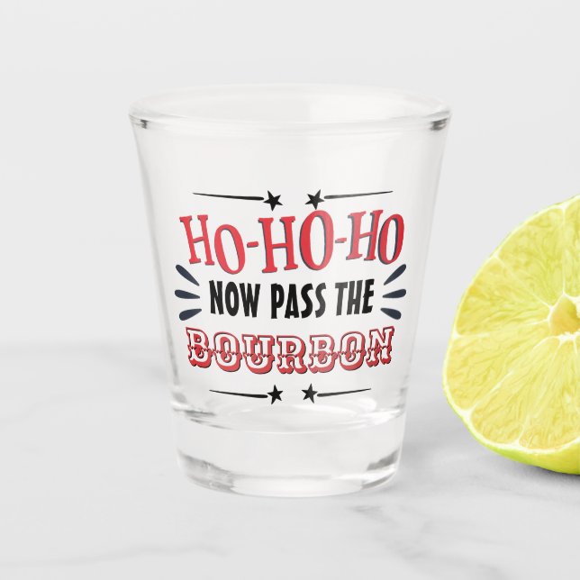 Vaso De Chupito Navidades divertidos tomando quién pasa el bourbon (Anverso)