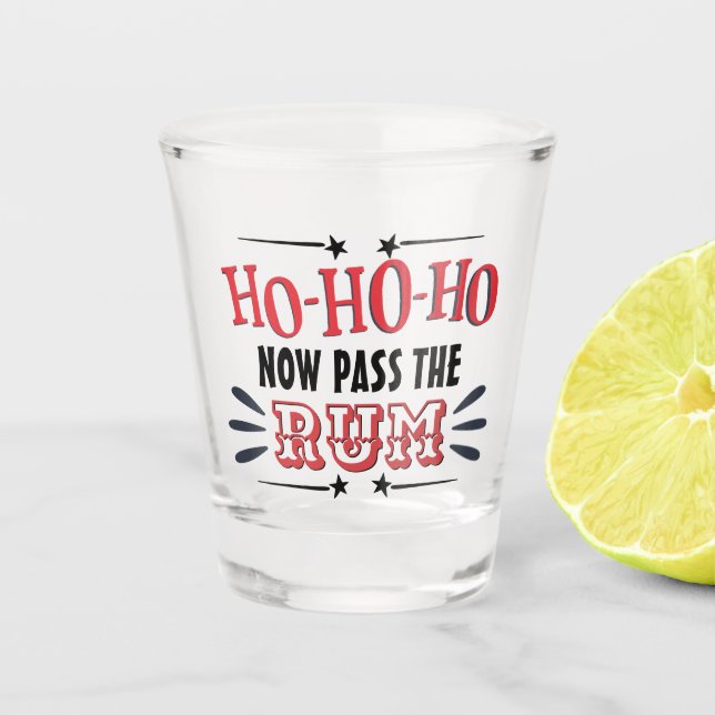 Vaso De Chupito Navidades divertidos tomando quién pasa el ron (Anverso)