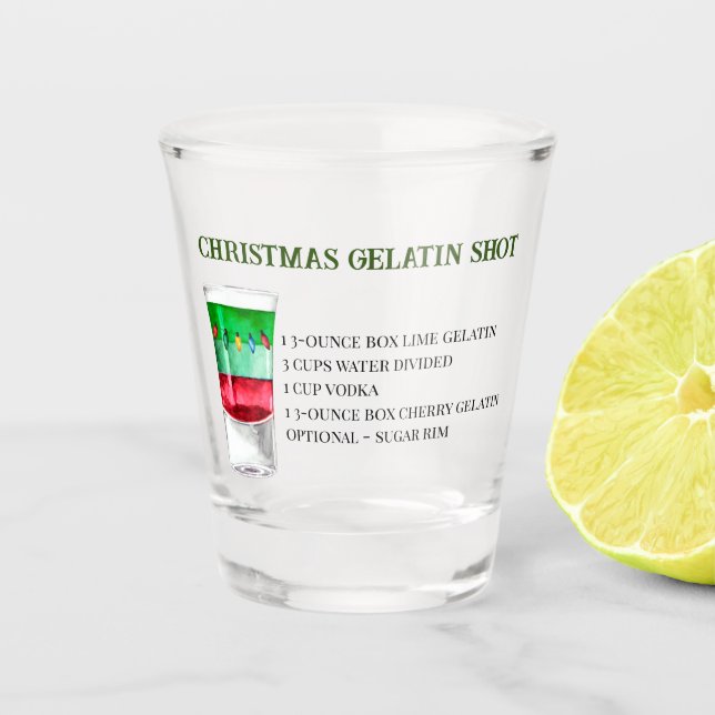 Vaso De Chupito Navidades en fiesta de vacaciones con bebida calie (Anverso)