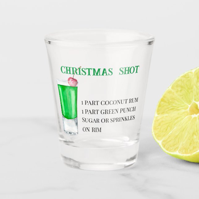 Vaso De Chupito Navidades en fiesta de vacaciones con bebida calie (Anverso)