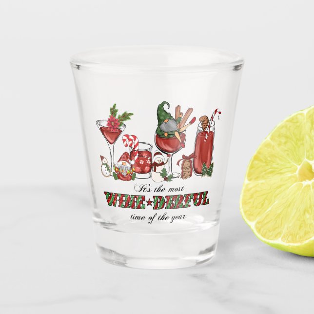 Vaso De Chupito Navidades escandinavos íntimos con vidrio de vino (Anverso)