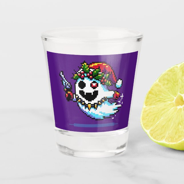 Vaso De Chupito Navidades fantasma del punk - Festividad artística (Anverso)