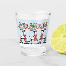 Navidades fiesta reno con copos de nieve