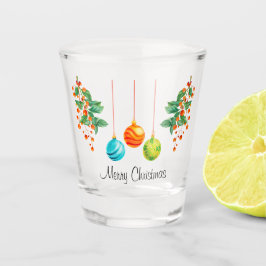 Vaso De Chupito Navidades Florales Y Ornamentos