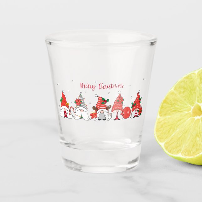 Vaso De Chupito Navidades Gnomes Shot Glass (Anverso)