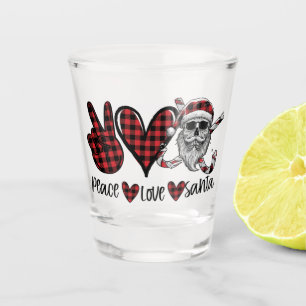 Vaso De Chupito Navidades góticos Amor por la paz y Santa Skull