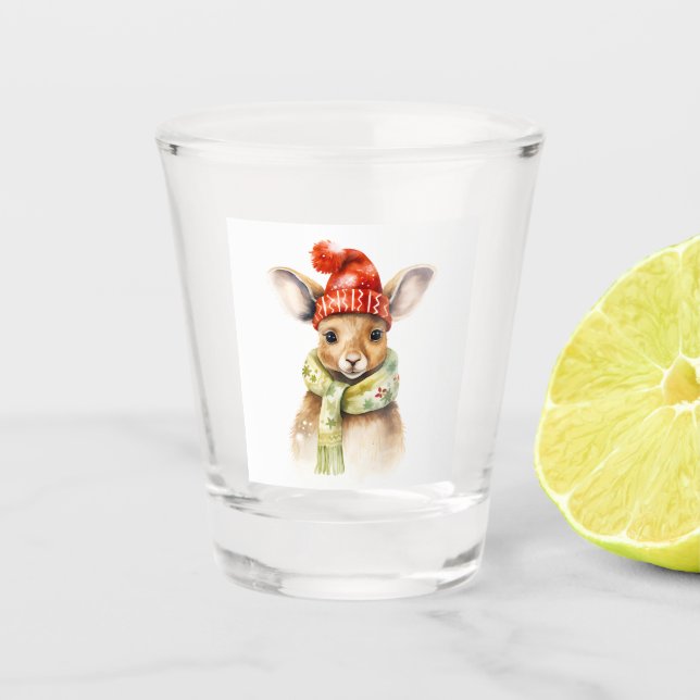 Vaso De Chupito Navidades Kangaroo Shot Glass (Anverso)