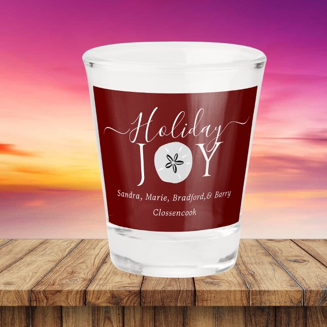Vaso De Chupito Navidades náuticos Dólar de arena roja borgoña S (Subido por el creador)
