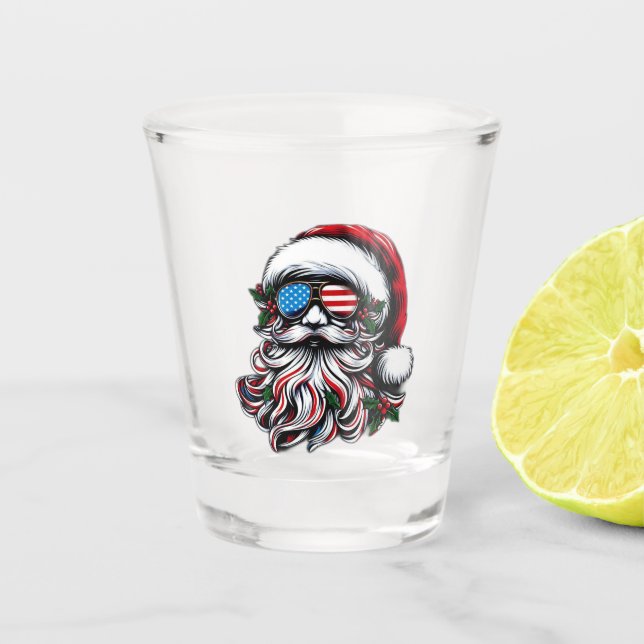 Vaso De Chupito Navidades patrióticos/estadounidenses (Anverso)