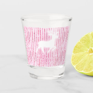 Vaso De Chupito Navidades rosas y blancos disfrutan reno
