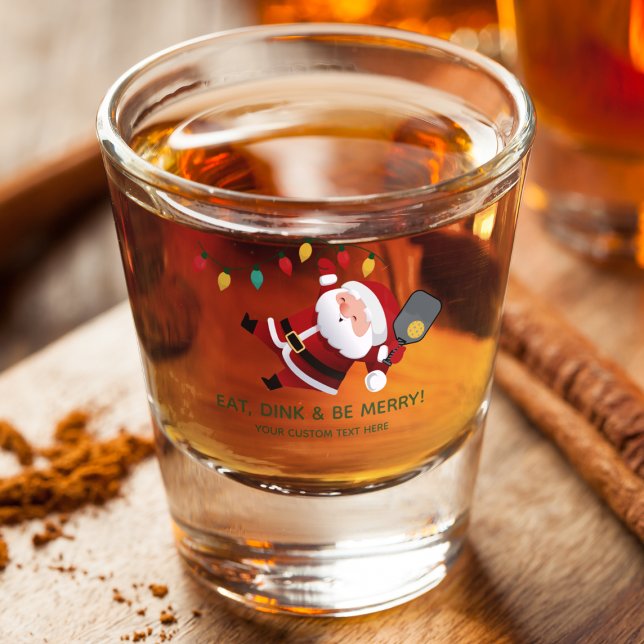 Vaso De Chupito Navidades Santa Cute Pickleball (Subido por el creador)