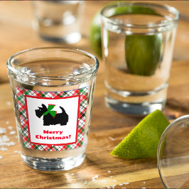 Vaso De Chupito Navidades Scotty Dog y Tartán